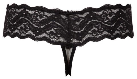 Stringi z perłami Cottelli Lingerie czarne L