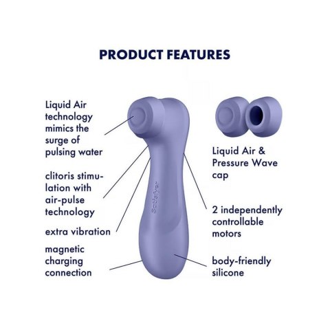 Stymulator łechtaczki Satisfyer Pro 2 Liquid Air liliowy