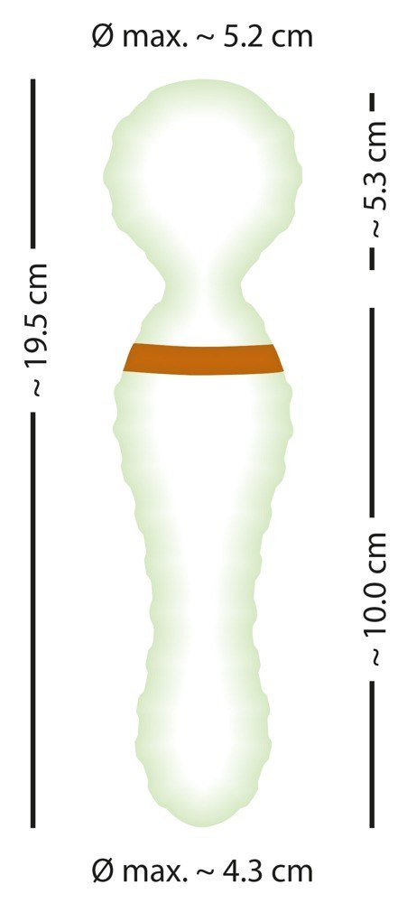 Wibrator wand You2Toys świecący w ciemności USB 19,5 cm