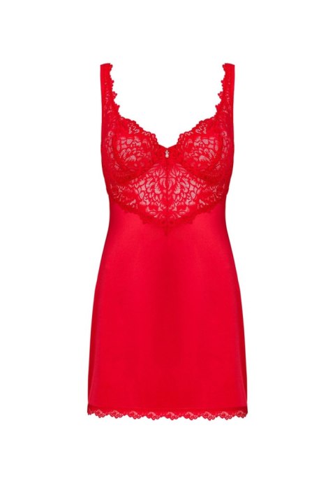 Czerwona koronkowa koszulka Amor Cherris z stringami Obsessive L/XL