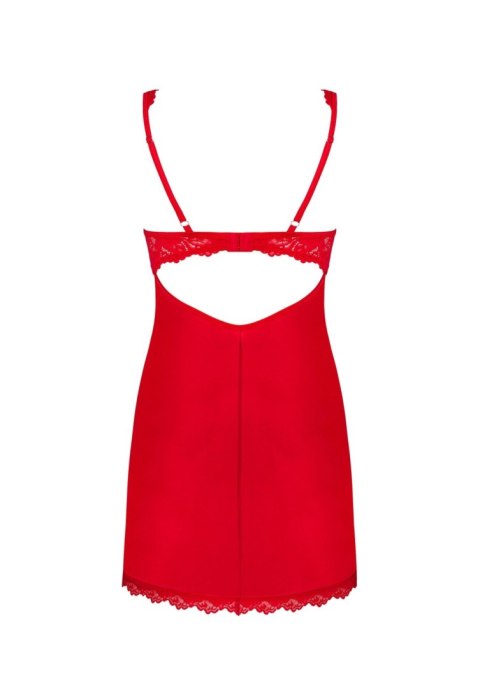 Czerwona koronkowa koszulka Amor Cherris z stringami Obsessive L/XL