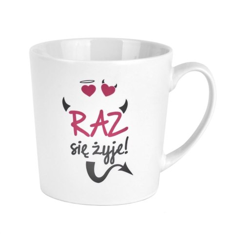 Kubek porcelanowy BGtech biały 480 ml Grzeczne dziewczynki