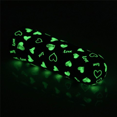 Mini wibrator Lovetoy serce świecący w ciemności ładowalny zielony 8cm