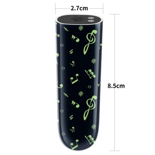 Mini wibrator ładowalny świecący w ciemności Lovetoy zielony 8 cm