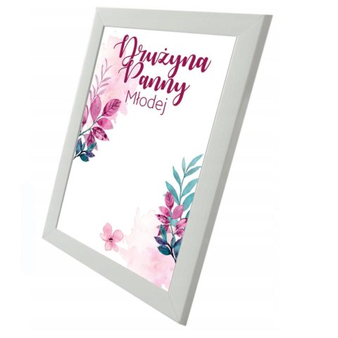 Plakat PropaGanda czarny w ramce na buziaki panny młodej