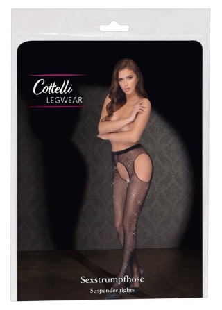 Rajstopy siateczkowe z brokatem Cottelli LEGWEAR S L