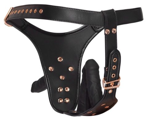 Strap on Bad Kitty z trzema dildami silikonowymi 2XL