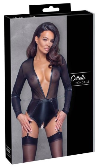 Body Cottelli BONDAGE czarne L z kajdankami
