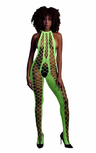 Bodystocking neonowy Ouch! zielony UV XS/XL