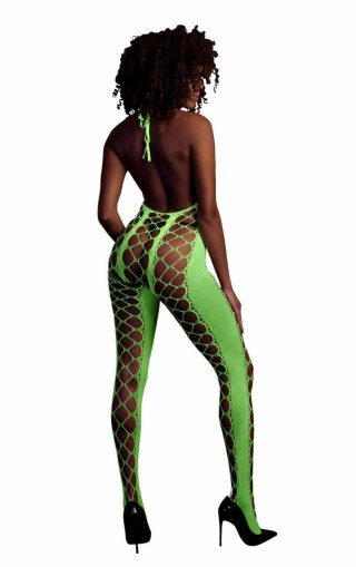 Bodystocking neonowy Ouch! zielony UV XS/XL