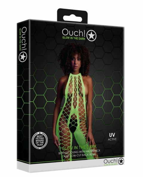Bodystocking neonowy Ouch! zielony UV XS/XL