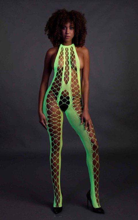 Bodystocking neonowy Ouch! zielony UV XS/XL