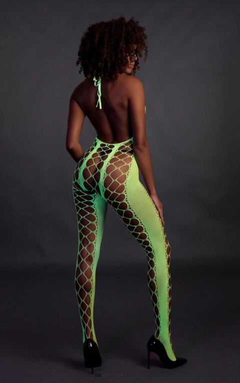 Bodystocking neonowy Ouch! zielony UV XS/XL