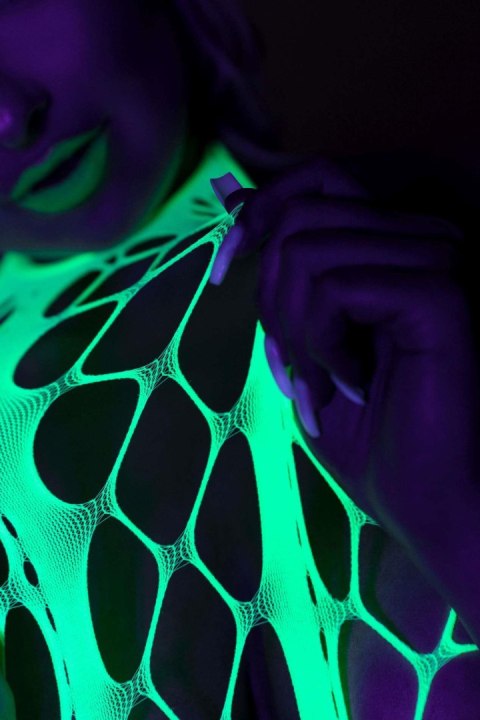 Bodystocking neonowy Ouch! zielony UV XS/XL