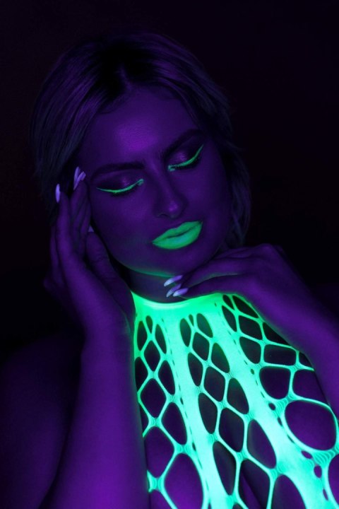 Bodystocking neonowy Ouch! zielony UV XS/XL