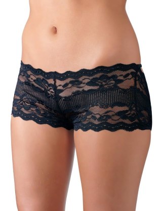 Majtki koronkowe z kokardą Cottelli LINGERIE czarne L