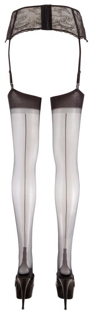 Pończochy z szwem Cottelli LEGWEAR czarne 15 den