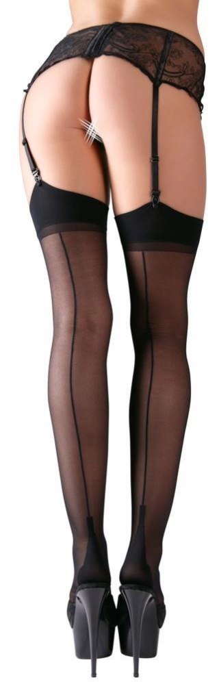 Pończochy z szwem Cottelli LEGWEAR czarne 15 den
