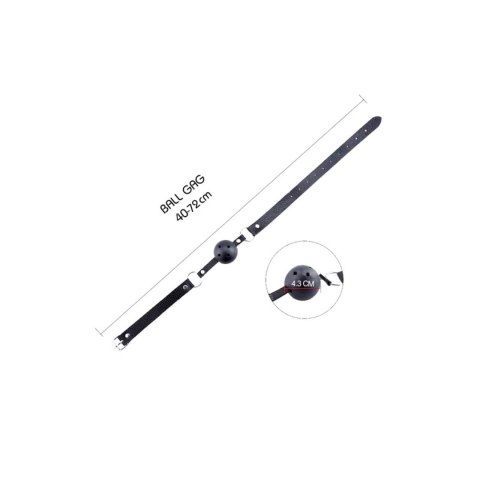 Knebel Discretion Alive czarny z otworami 4,5 cm regulowany