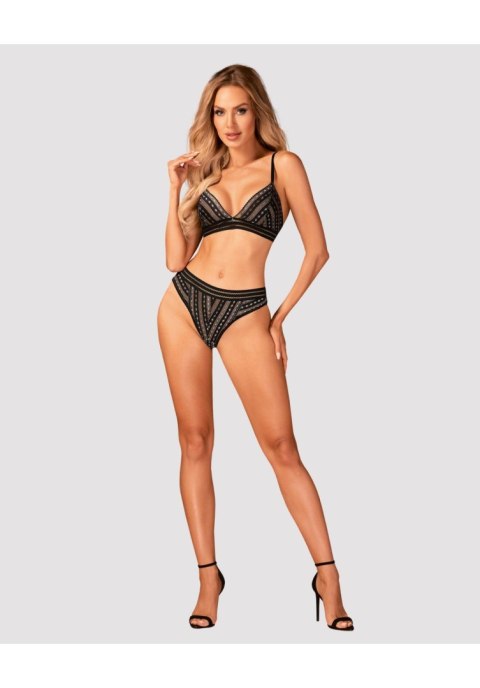 Komplet bielizny erotycznej Obsessive Natilya czarny M/L