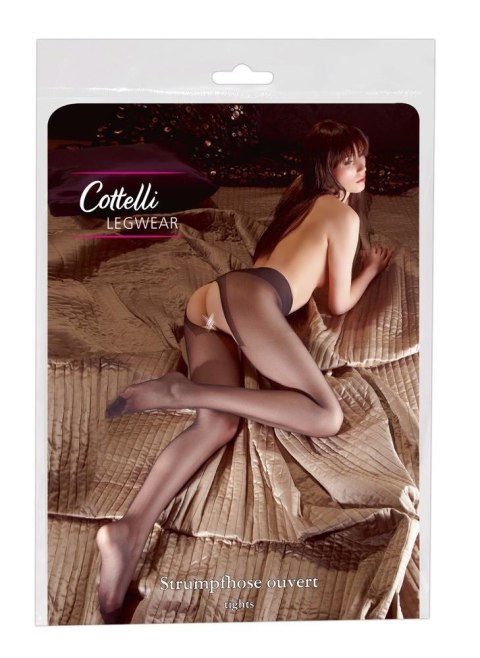 Rajstopy z otwartym kroczem Cottelli LEGWEAR czarne 20 DEN