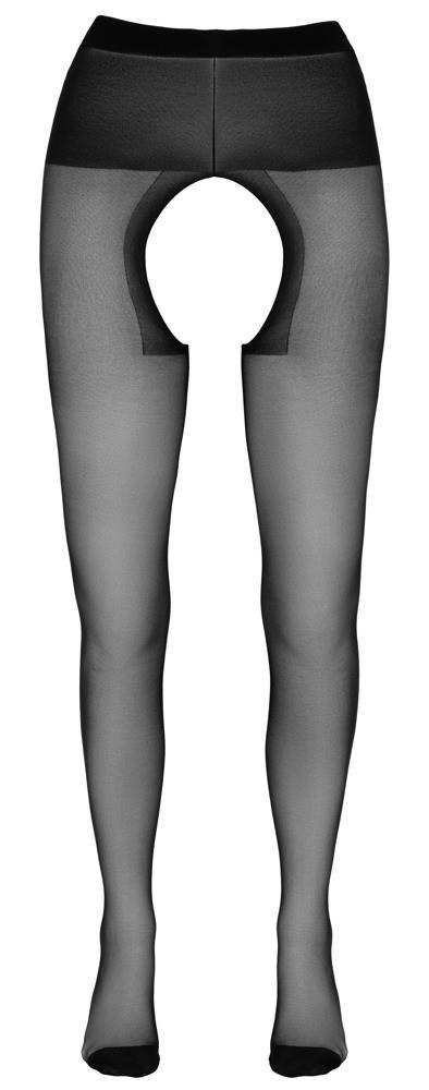 Rajstopy z otwartym kroczem Cottelli LEGWEAR czarne 20 DEN