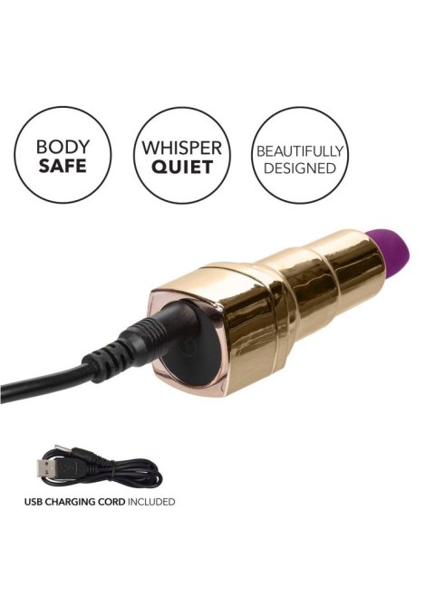 Wibrator szminka Calexotics Bad Bitch złoty USB 7.5 cm