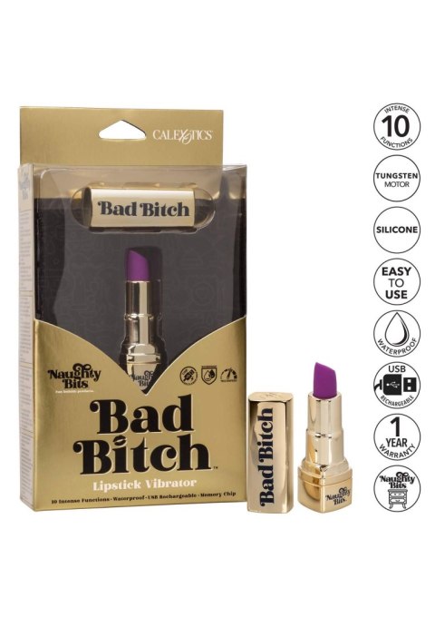 Wibrator szminka Calexotics Bad Bitch złoty USB 7.5 cm