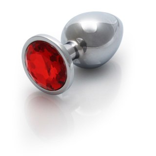 Duży aluminiowy korek analny z klejnotem Ouch! 8 cm