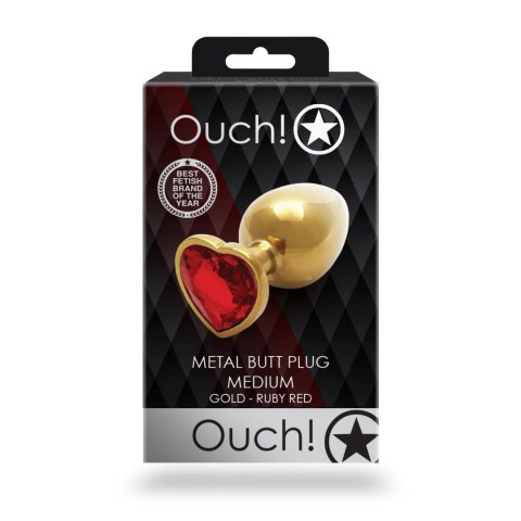 Korek analny Heart Gem Ouch średni 7 cm
