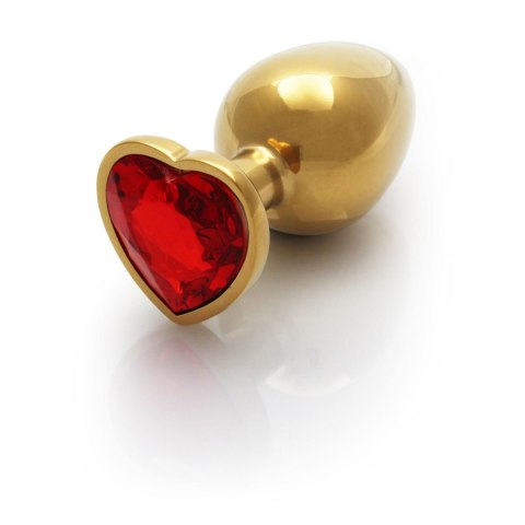 Korek analny Heart Gem duży złoty Ouch 8 cm