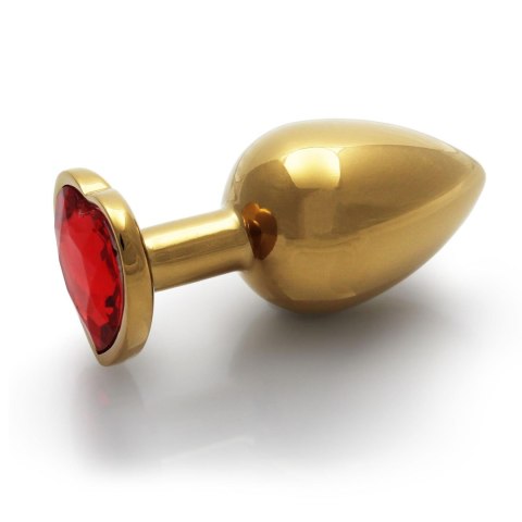 Korek analny Heart Gem duży złoty Ouch 8 cm