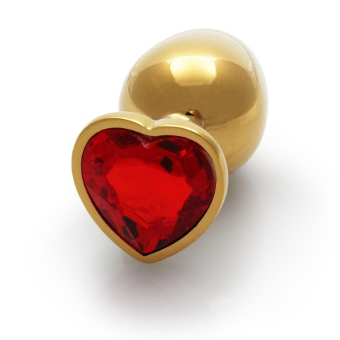 Korek analny Heart Gem duży złoty Ouch 8 cm