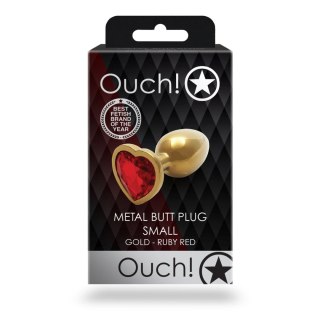 Korek analny Heart Gem mały Ouch! aluminiowy
