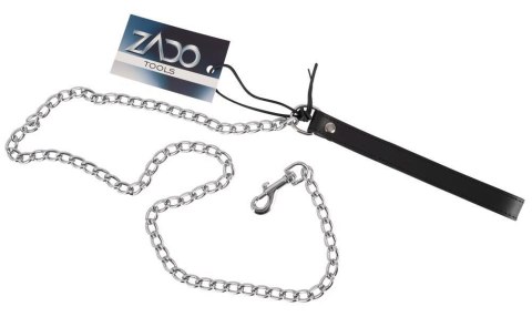 Smycz skórzana ZADO czarna 110 cm