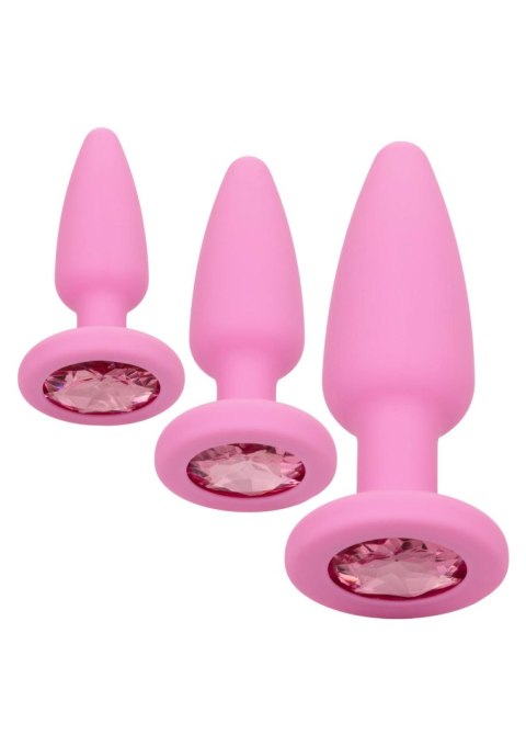 Zestaw biżuterii analnej Crystal Booty Kit Calexotics różowy