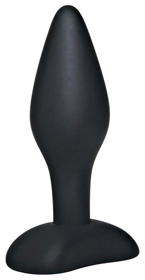 Korek analny silikonowy Black Velvets czarny mały 9 cm