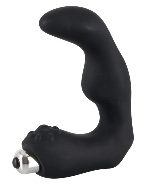 Masażer prostaty Rebel silikonowy 12 cm czarny srebrny