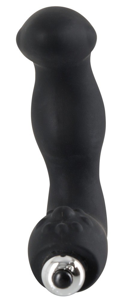Masażer prostaty Rebel silikonowy 12 cm czarny srebrny