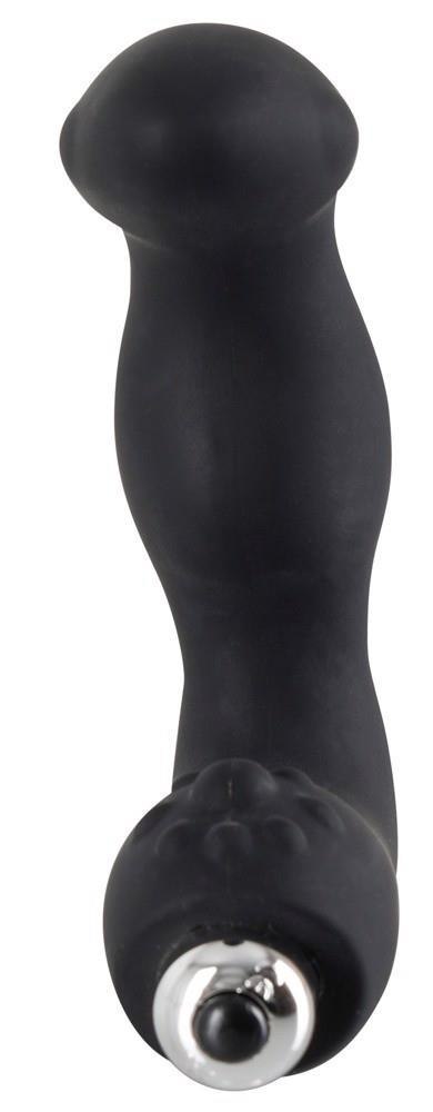 Masażer prostaty Rebel silikonowy 12 cm czarny srebrny