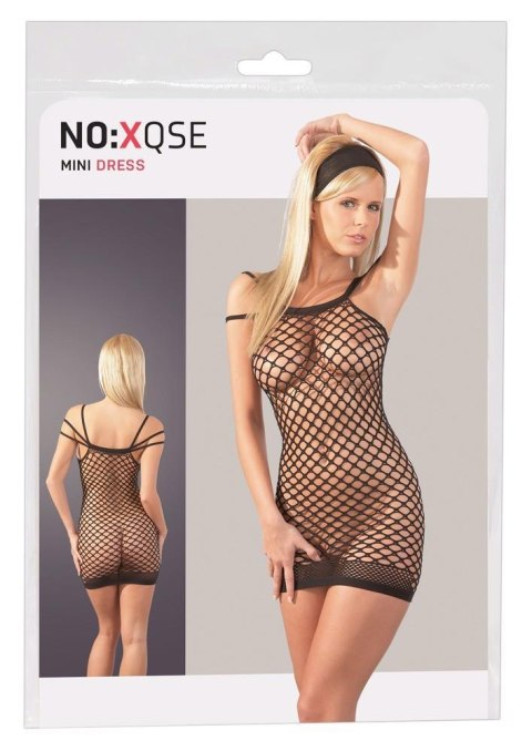 Siatkowa sukienka bieliźniana z 3 paskami NO:XQSE S L