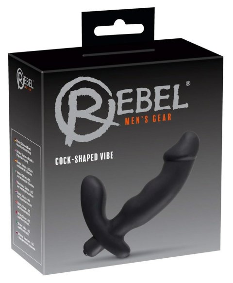 Wibrator analny Rebel czarny silikonowy 15 cm