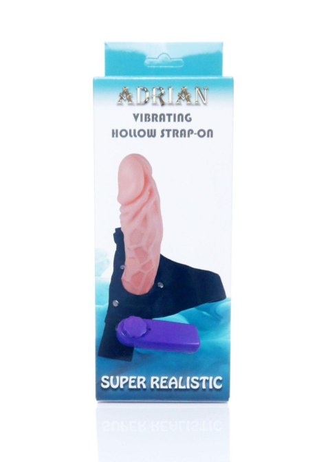 Wibrująca miękka proteza hollow strap-on Adrian EasyLove