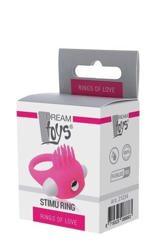 Wibrujący pierścień erekcyjny silikonowy Dream Toys różowy