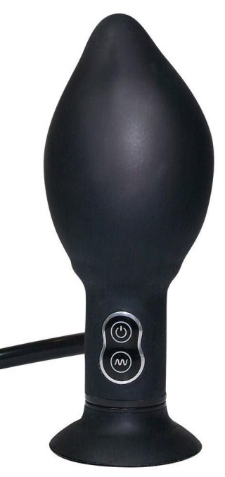 Wibrujący pompowany korek analny silikonowy You2Toys czarny 17 cm
