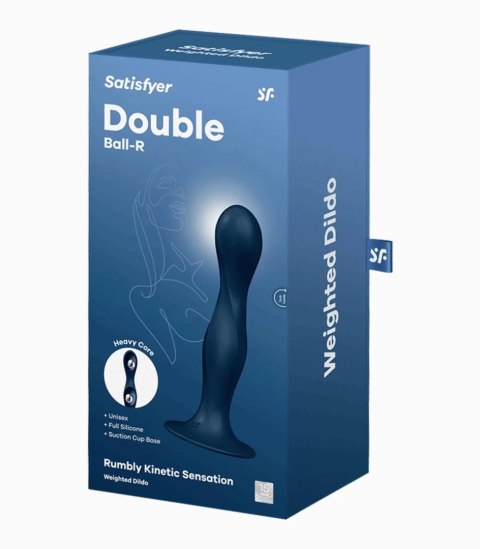 Dildo analne silikonowe Satisfyer Double BallR granatowe