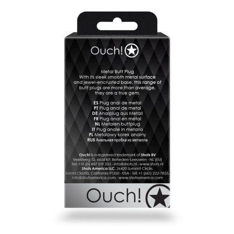 Korek analny z klejnotem Ouch mały 6 cm