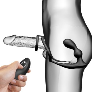 Pierścień erekcyjny z wibrującym korkiem analnym Pretty Love silikonowy USB