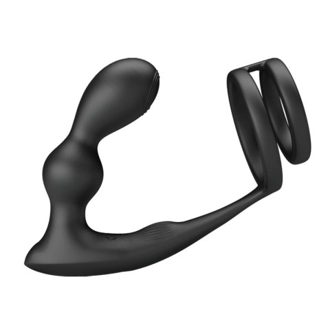 Pierścień erekcyjny z wibrującym korkiem analnym Pretty Love silikonowy USB