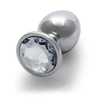 Średni aluminiowy korek analny z klejnotem Ouch! 7 cm